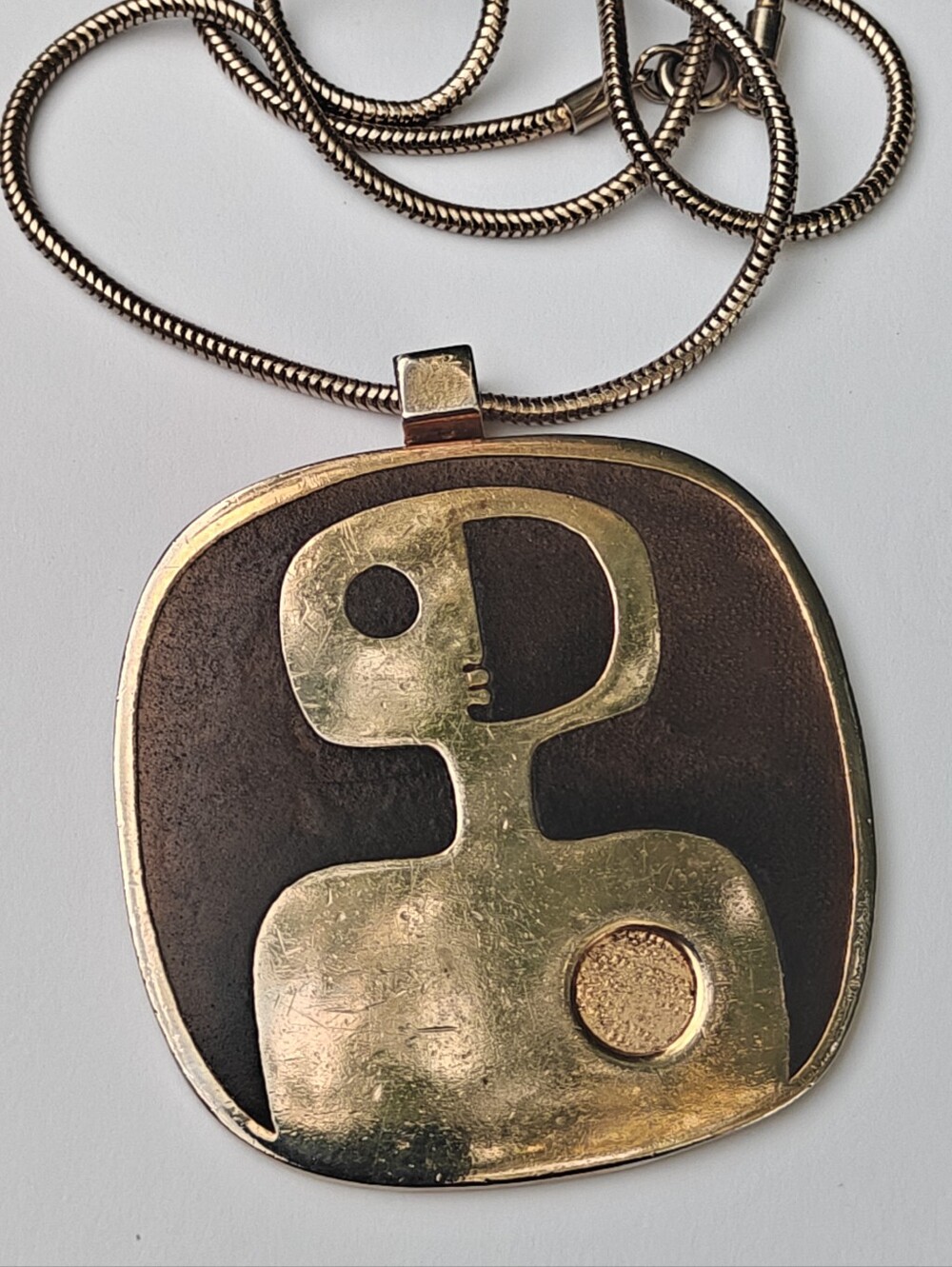 Huge Picasso Style De Passille Sylvestre Pendant Necklace